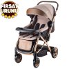 Baby Care Bc-65 Capron Çift Yönlü Bebek Arabası Kahve